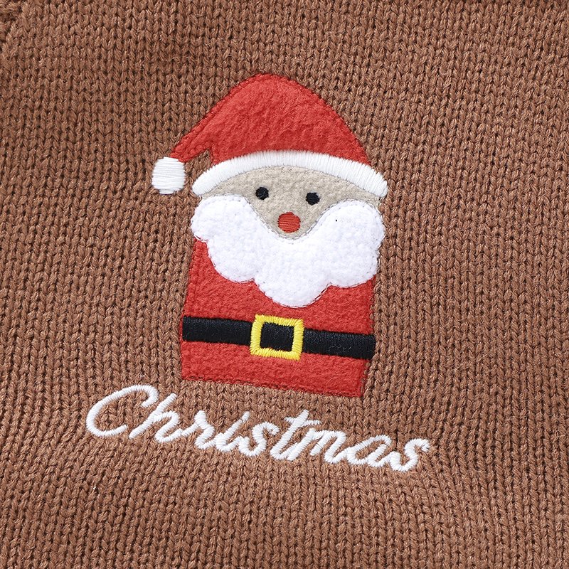 Newborn Sleeveless Santa Claus Knit Romper Christmas Jumpsuits Mimixiong