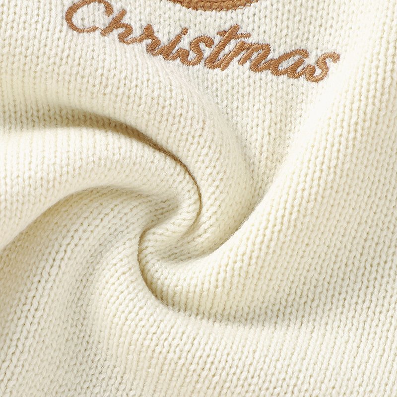 Christmas Baby Rompers, Embroidery Deer Knit Sleeveless Rompers Mimixiong