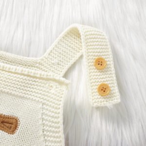 Christmas Baby Rompers, Embroidery Deer Knit Sleeveless Rompers Mimixiong