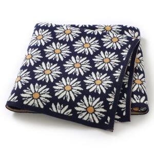 Flower Pattern Newborn Baby Cotton Knitting Blankets Mimixiong