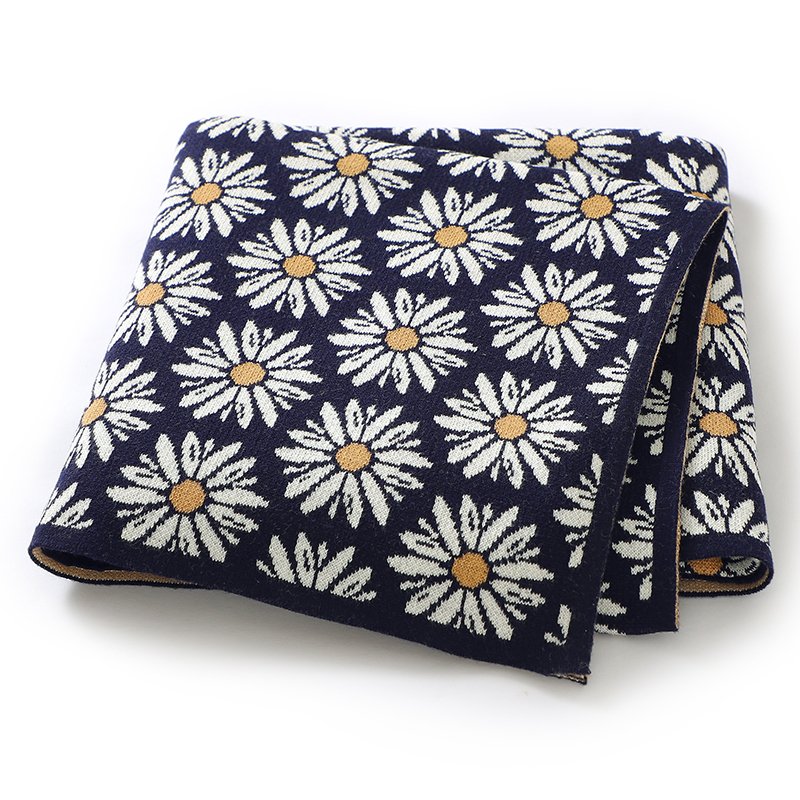 Flower Pattern Newborn Baby Cotton Knitting Blankets Mimixiong