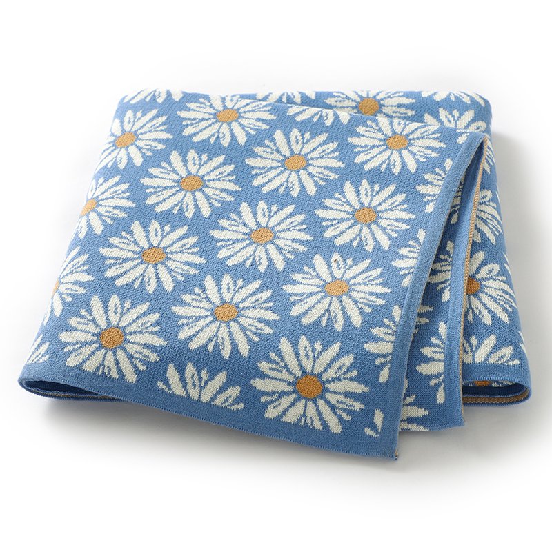 Flower Pattern Newborn Baby Cotton Knitting Blankets Mimixiong