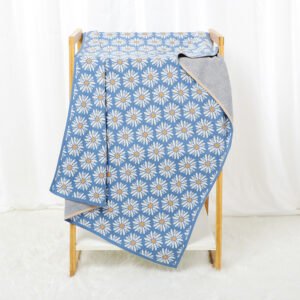 Flower Pattern Newborn Baby Cotton Knitting Blankets Mimixiong