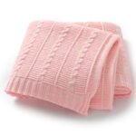 Baby Crochet Knitted Bedding Cover Warm Swaddle Towel Blanket Mimixiong