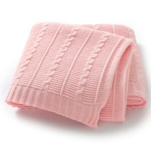Baby Crochet Knitted Bedding Cover Warm Swaddle Towel Blanket Mimixiong
