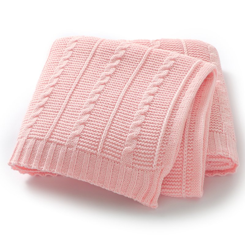 Baby Crochet Knitted Bedding Cover Warm Swaddle Towel Blanket Mimixiong