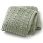Baby Crochet Knitted Bedding Cover Warm Swaddle Towel Blanket Mimixiong