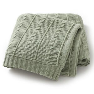 Baby Crochet Knitted Bedding Cover Warm Swaddle Towel Blanket Mimixiong