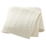 Baby Crochet Knitted Bedding Cover Warm Swaddle Towel Blanket Mimixiong