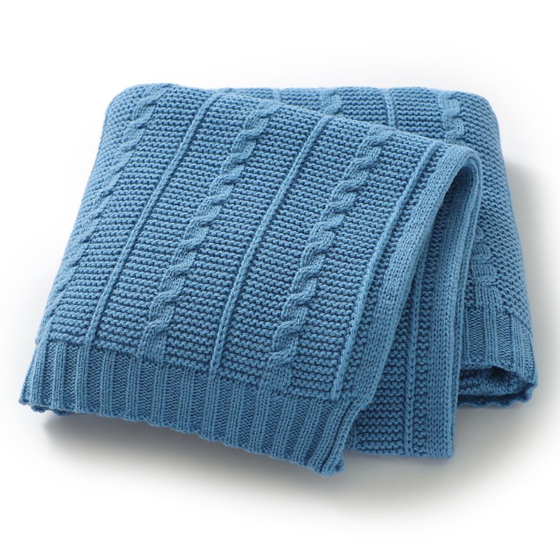 Baby Crochet Knitted Bedding Cover Warm Swaddle Towel Blanket Mimixiong