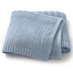 Solid Color Striped Knitted Baby Bedding Blanket Mimixiong