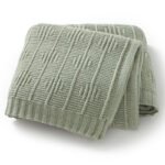 Cotton Solid Color Hollow Out Baby Swaddle Blanket Mimixiong
