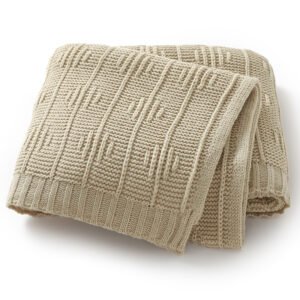 Cotton Solid Color Hollow Out Baby Swaddle Blanket Mimixiong