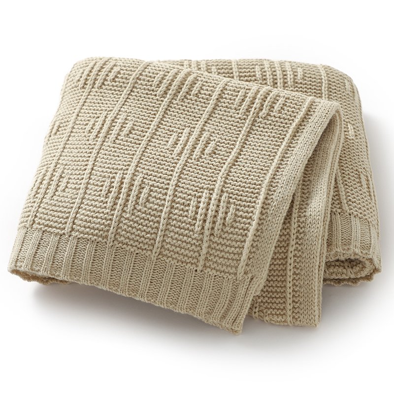 Cotton Solid Color Hollow Out Baby Swaddle Blanket Mimixiong