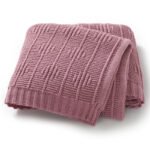 Cotton Solid Color Hollow Out Baby Swaddle Blanket Mimixiong