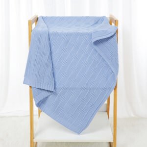 Cotton Solid Color Hollow Out Baby Swaddle Blanket Mimixiong