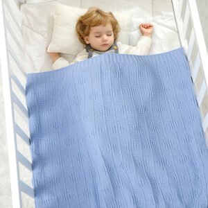 Cotton Solid Color Hollow Out Baby Swaddle Blanket Mimixiong