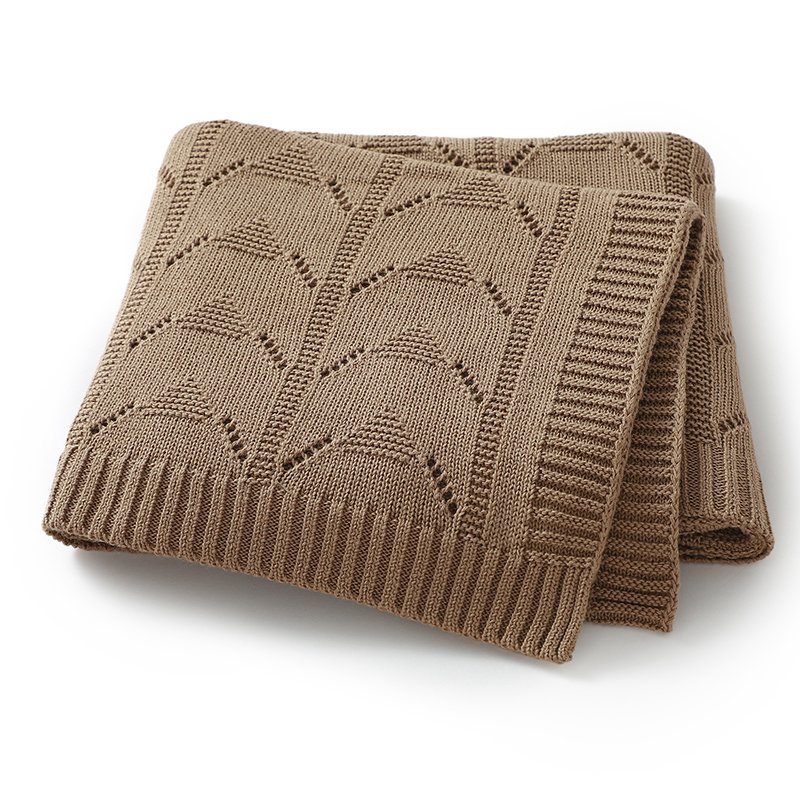Solid Color Hollow Out Baby Swaddle Blanket Mimixiong