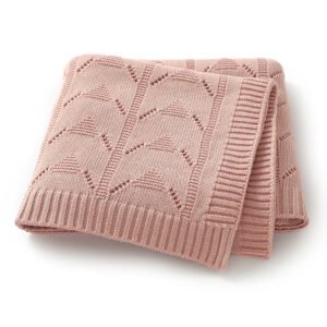 Solid Color Hollow Out Baby Swaddle Blanket Mimixiong