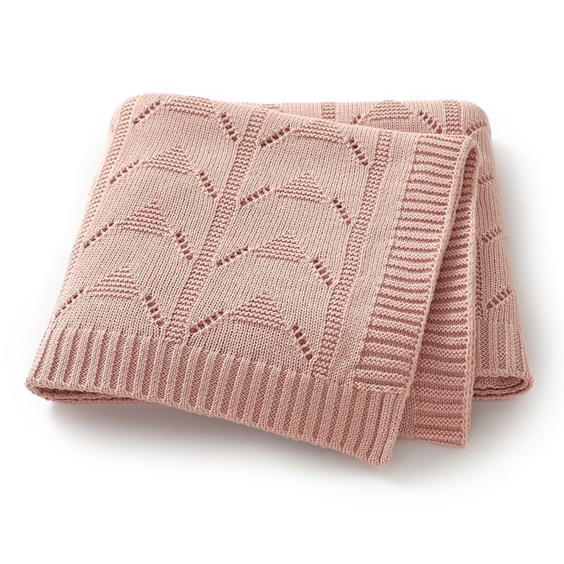 Solid Color Hollow Out Baby Swaddle Blanket Mimixiong
