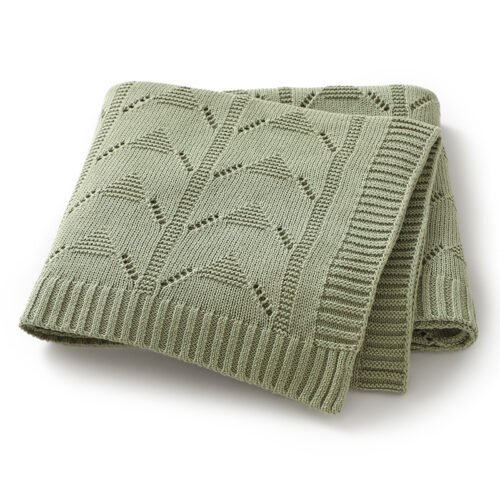 Solid Color Hollow Out Baby Swaddle Blanket Mimixiong