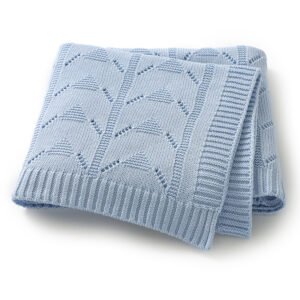 Solid Color Hollow Out Baby Swaddle Blanket Mimixiong