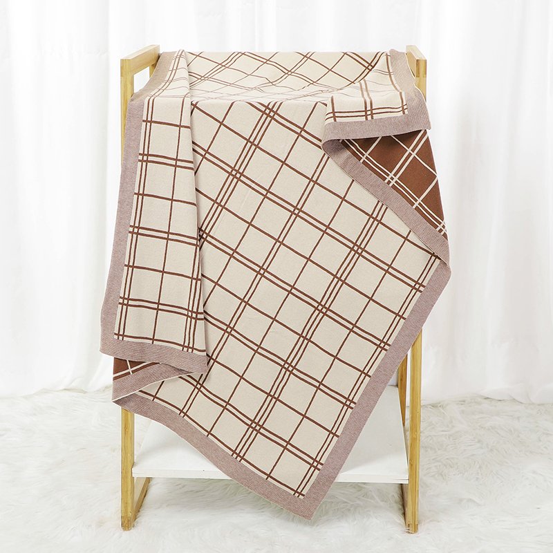 Stroller Cover Jacquard Cotton Baby Knitted Blanket Mimixiong