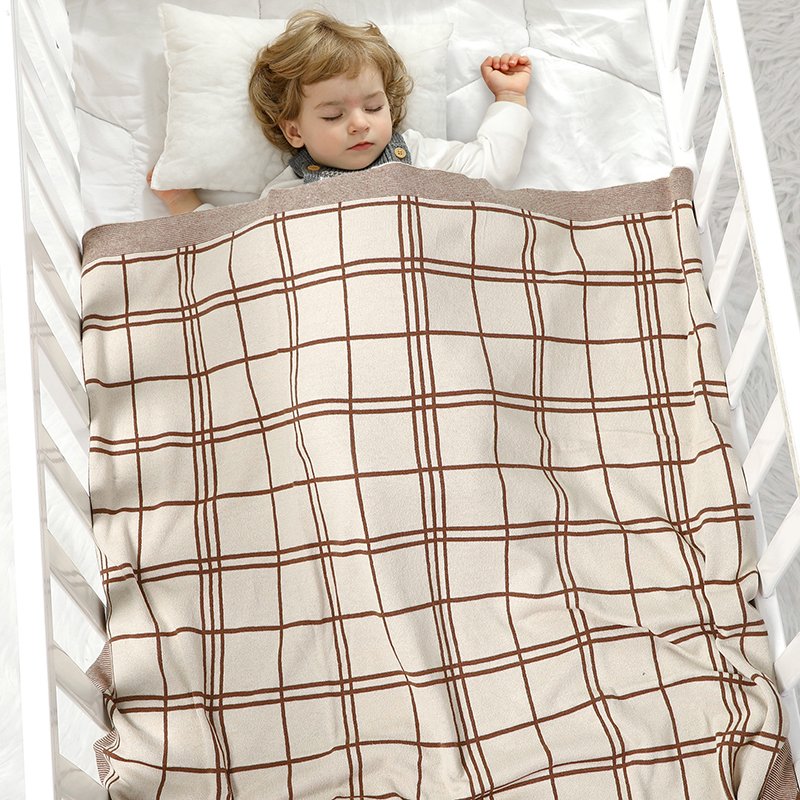 Stroller Cover Jacquard Cotton Baby Knitted Blanket Mimixiong