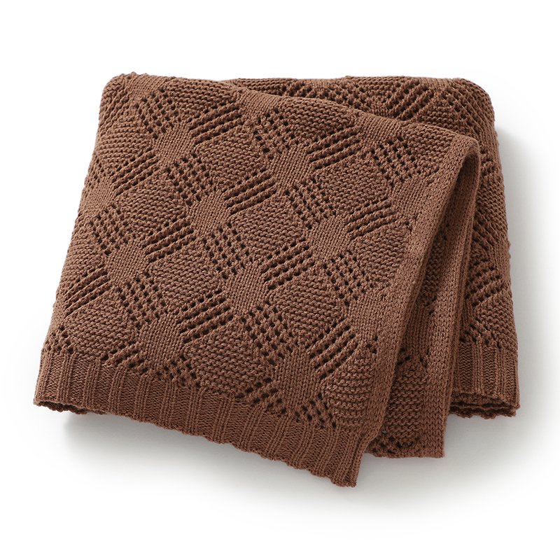 High Quality Baby Knitted Blanket Solid Color Mimixiong