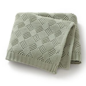 High Quality Baby Knitted Blanket Solid Color Mimixiong