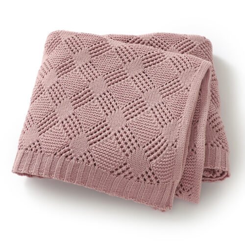 High Quality Baby Knitted Blanket Solid Color Mimixiong