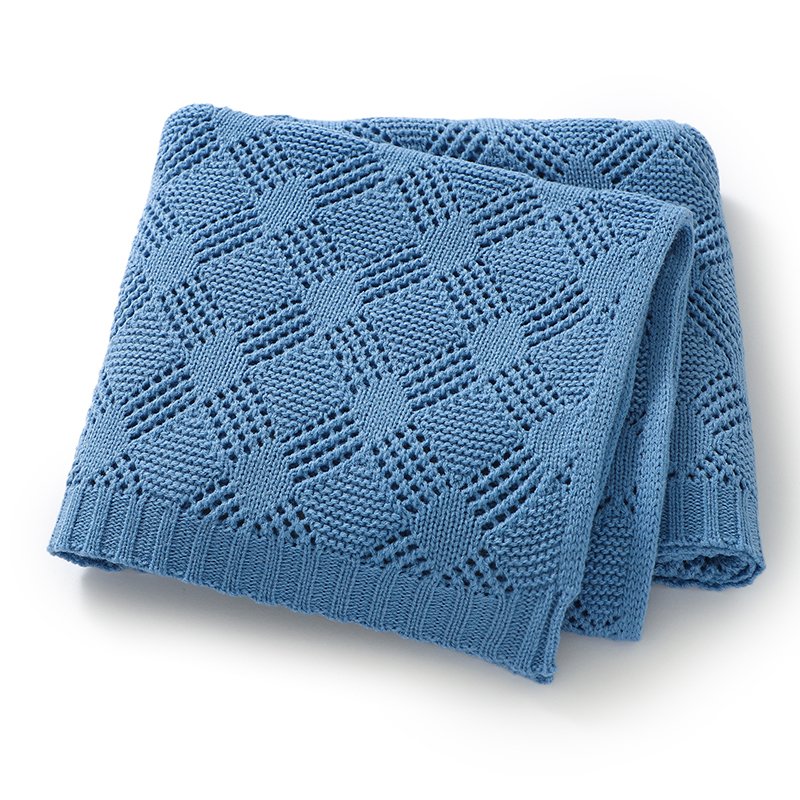 High Quality Baby Knitted Blanket Solid Color Mimixiong