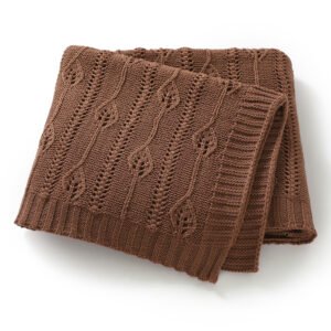 High Quality Baby Knitted Blanket Hollow Out Mimixiong
