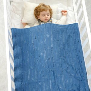 High Quality Baby Knitted Blanket Hollow Out Mimixiong