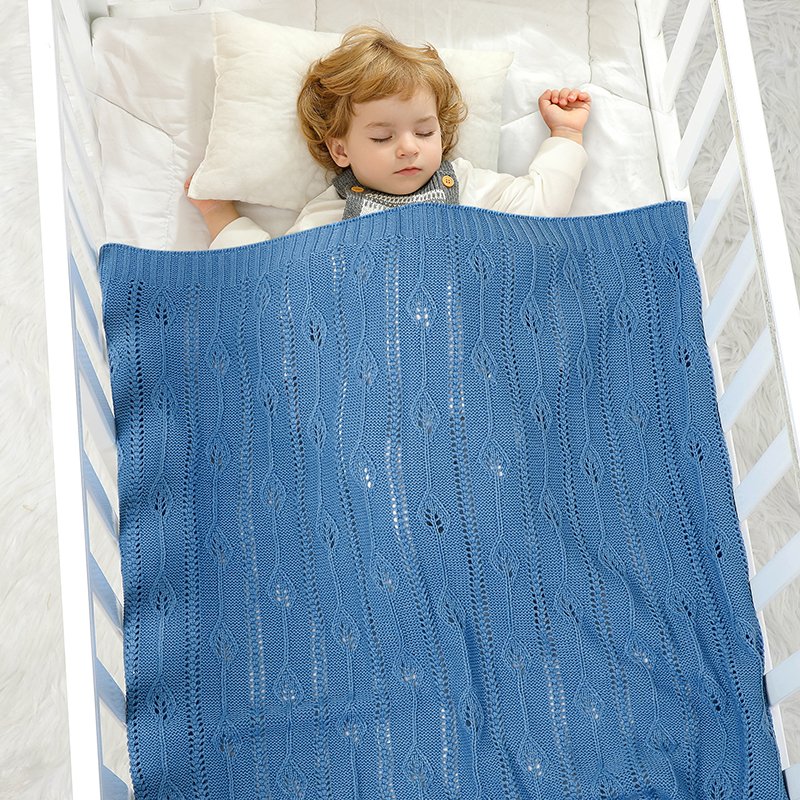 High Quality Baby Knitted Blanket Hollow Out Mimixiong
