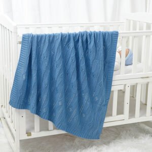 High Quality Baby Knitted Blanket Hollow Out Mimixiong