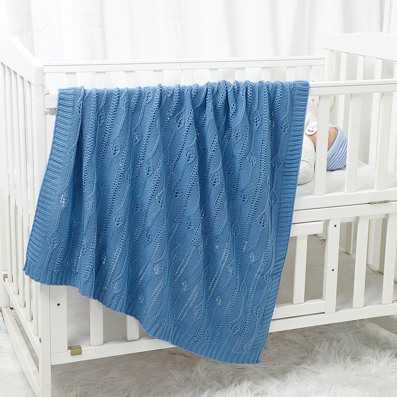 High Quality Baby Knitted Blanket Hollow Out Mimixiong