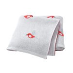 Bird Patterned Knitted 100% Cotton Soft Baby Blankets Mimixiong