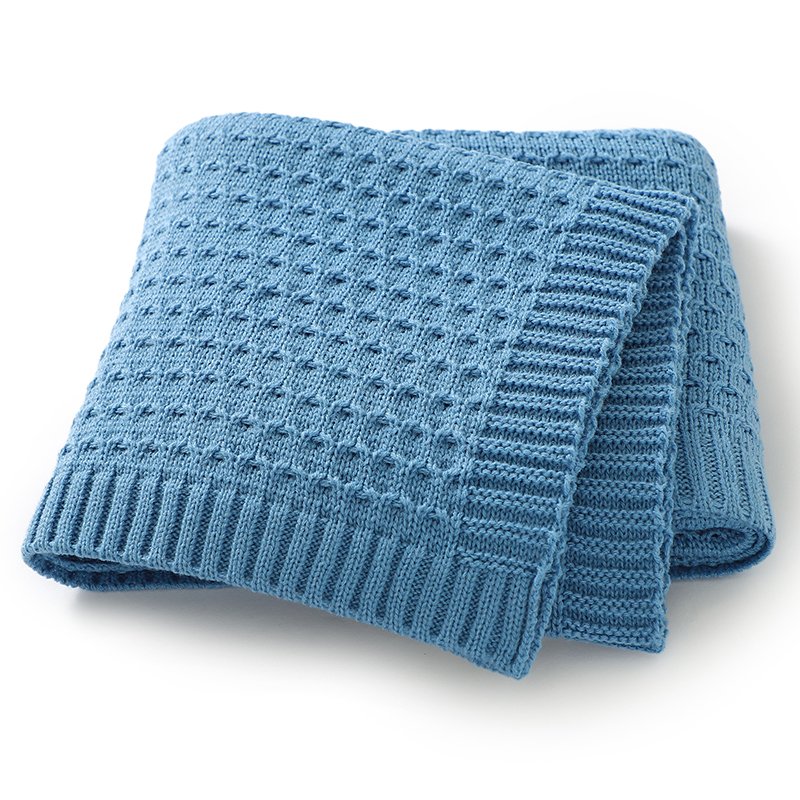 Baby Knitted Embroidery Swaddle Wrap Boutique Blankets Mimixiong