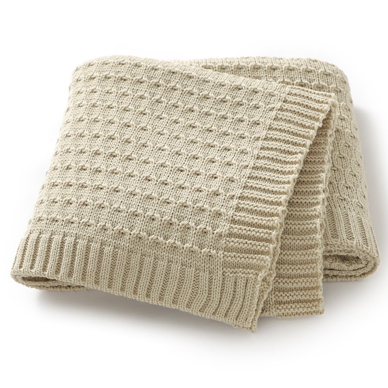 Baby Knitted Embroidery Swaddle Wrap Boutique Blankets Mimixiong
