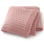 Baby Knitted Embroidery Swaddle Wrap Boutique Blankets Mimixiong