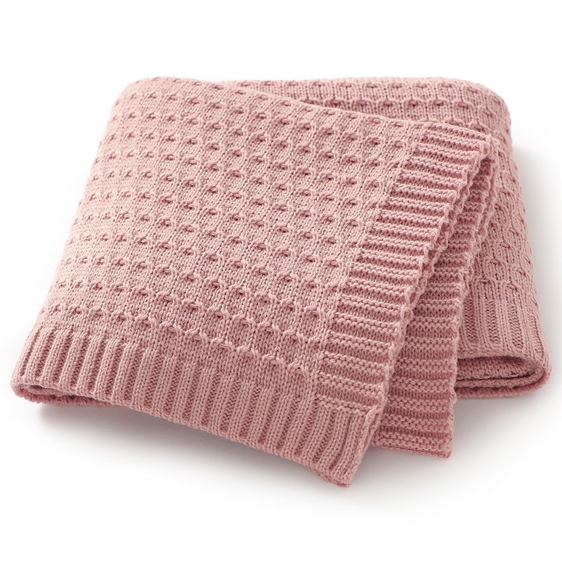 Baby Knitted Embroidery Swaddle Wrap Boutique Blankets Mimixiong