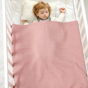 Baby Knitted Embroidery Swaddle Wrap Boutique Blankets Mimixiong