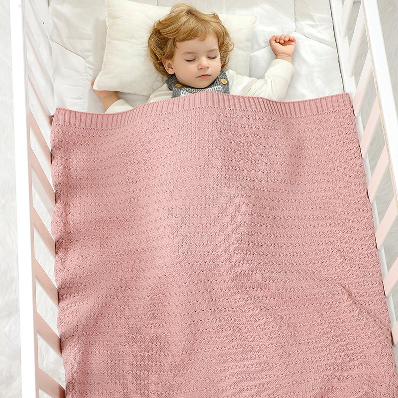 Baby Knitted Embroidery Swaddle Wrap Boutique Blankets Mimixiong