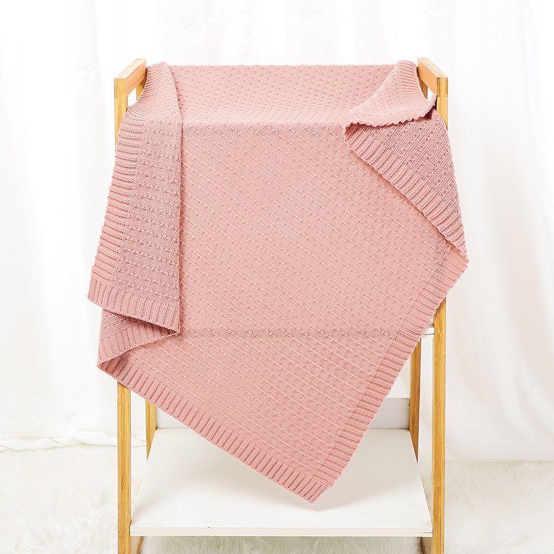Baby Knitted Embroidery Swaddle Wrap Boutique Blankets Mimixiong