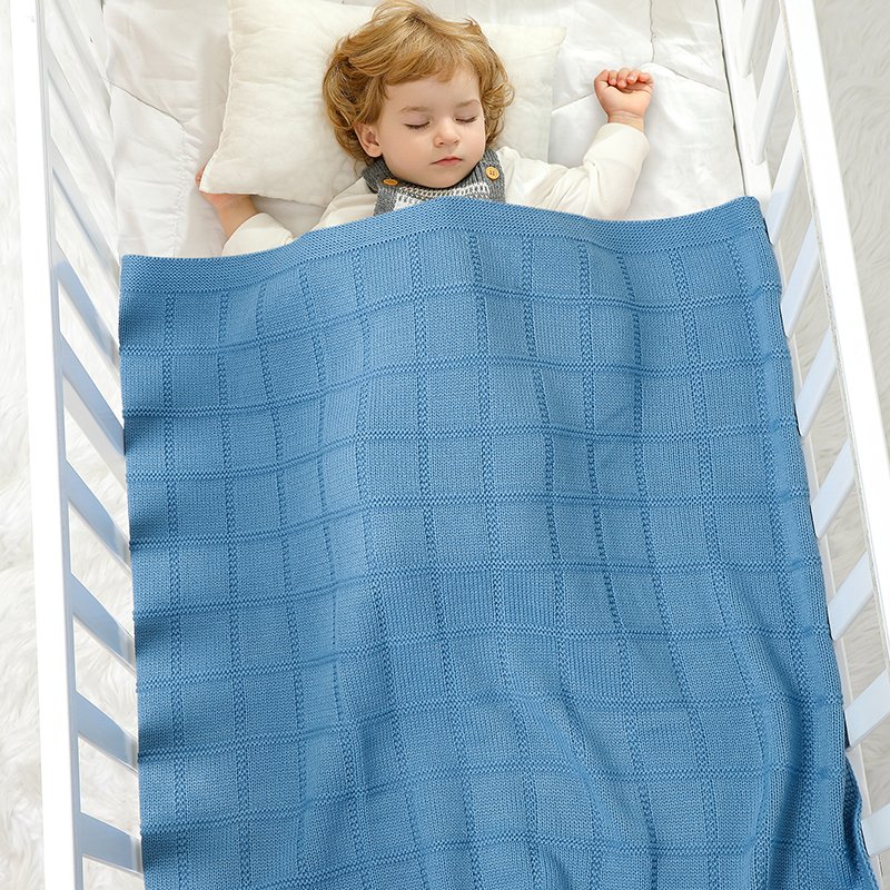 Solid Color Drops Pattern Baby Swaddle Blanket Mimixiong