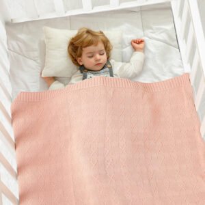Wholesale Price Baby's Bedding Striped Knitted Blanket Mimixiong