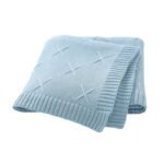 Comfortable Solid Knitted Infant Baby Blankets Mimixiong