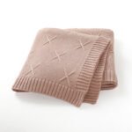 Comfortable Solid Knitted Infant Baby Blankets Mimixiong