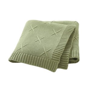 Comfortable Solid Knitted Infant Baby Blankets Mimixiong